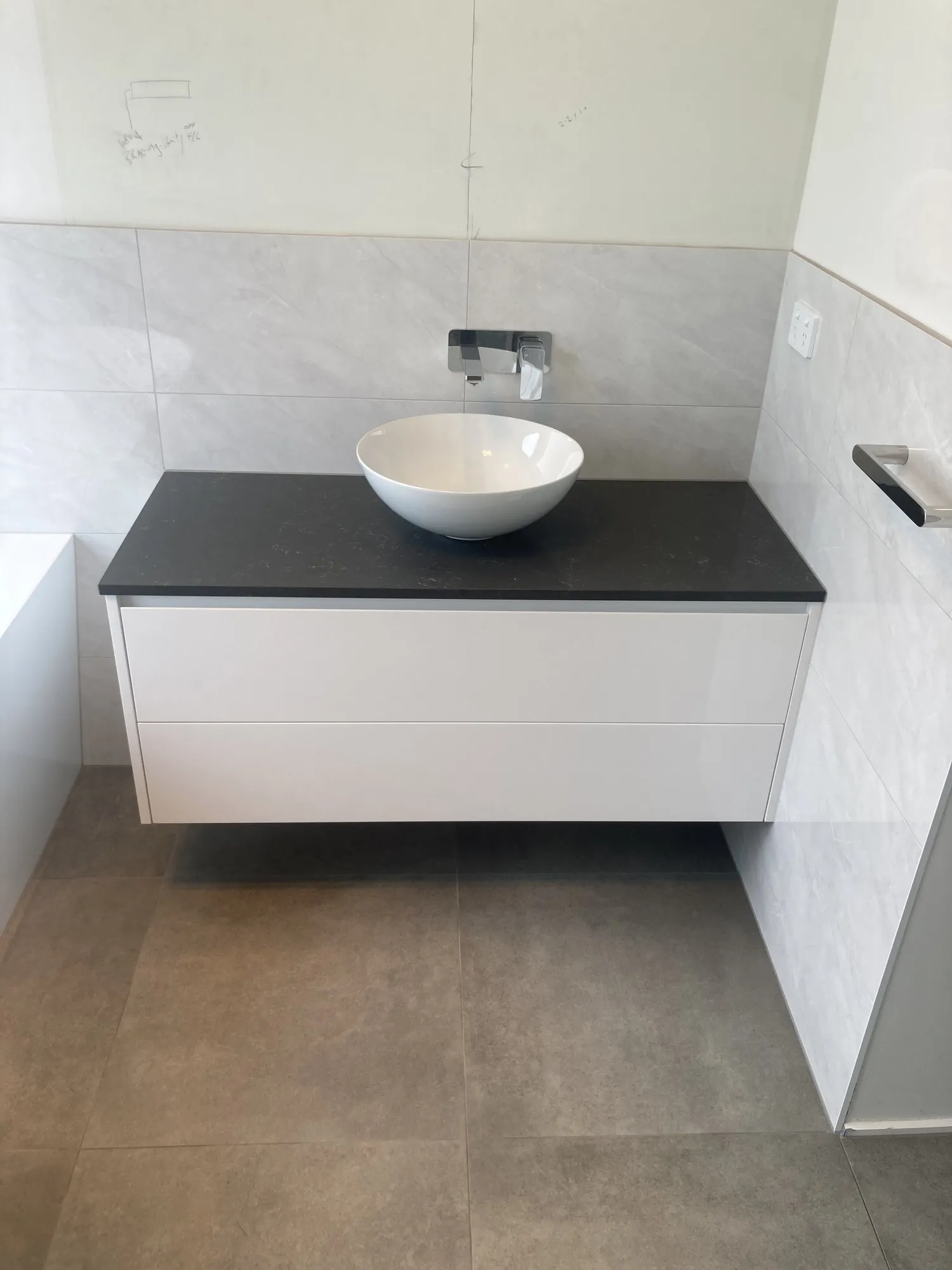 Completed bathroom renovation by Bathroom Renovators Group