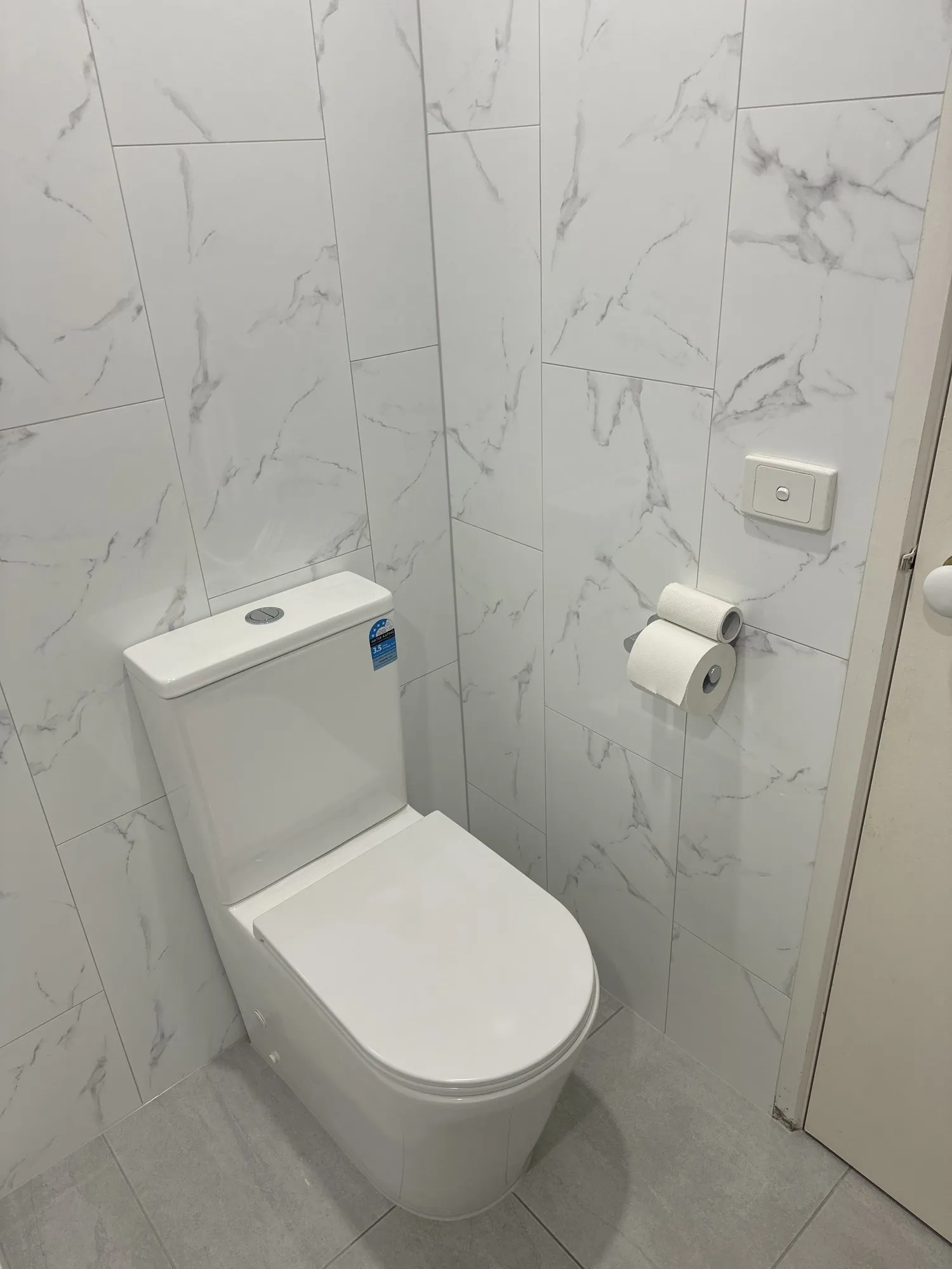 Completed bathroom renovation by Bathroom Renovators Group
