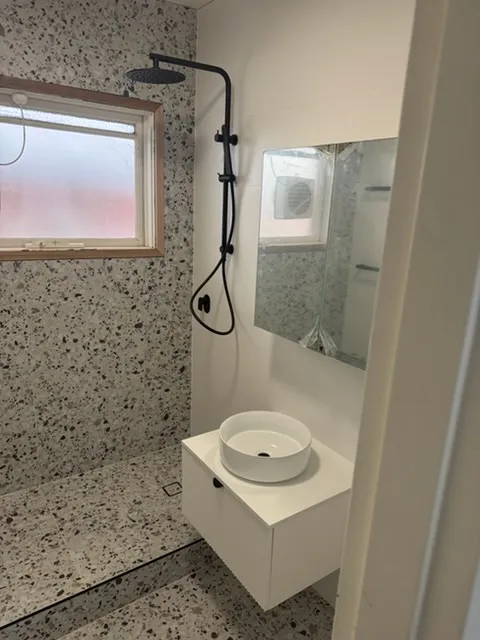 Completed bathroom renovation by Bathroom Renovators Group
