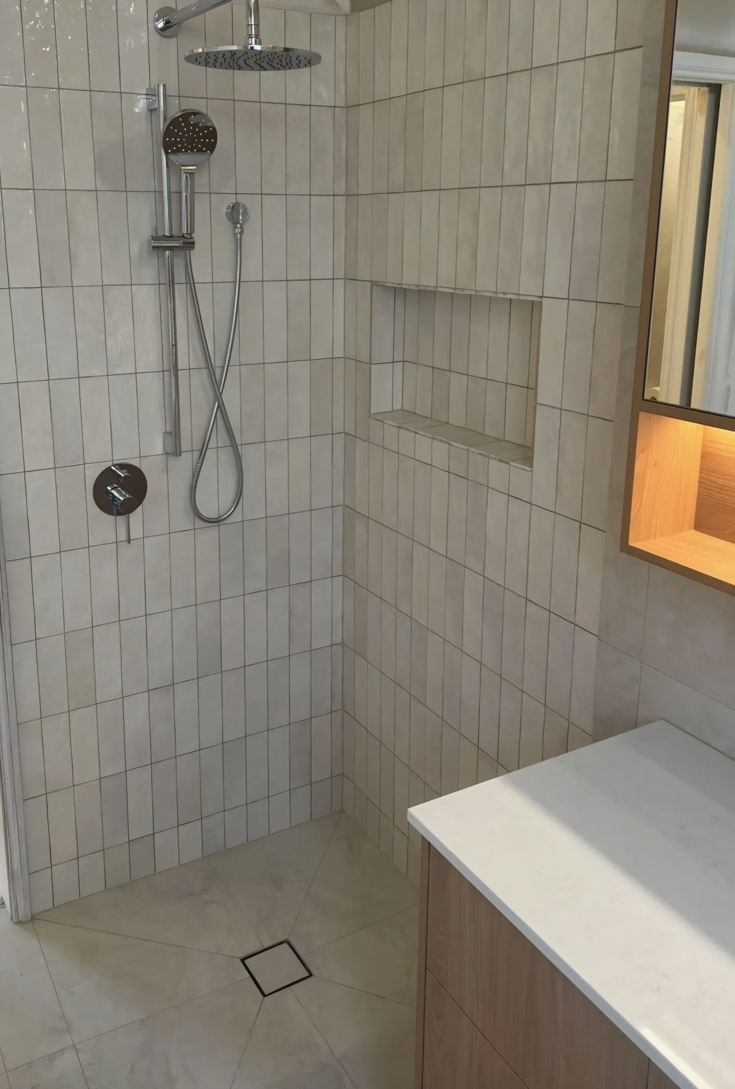 Completed bathroom renovation by Bathroom Renovators Group